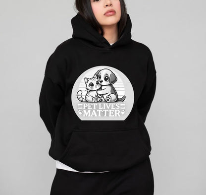 Black hoodies with white image