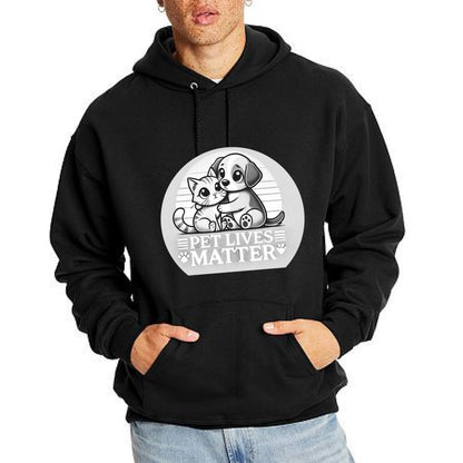 Black hoodies with white image